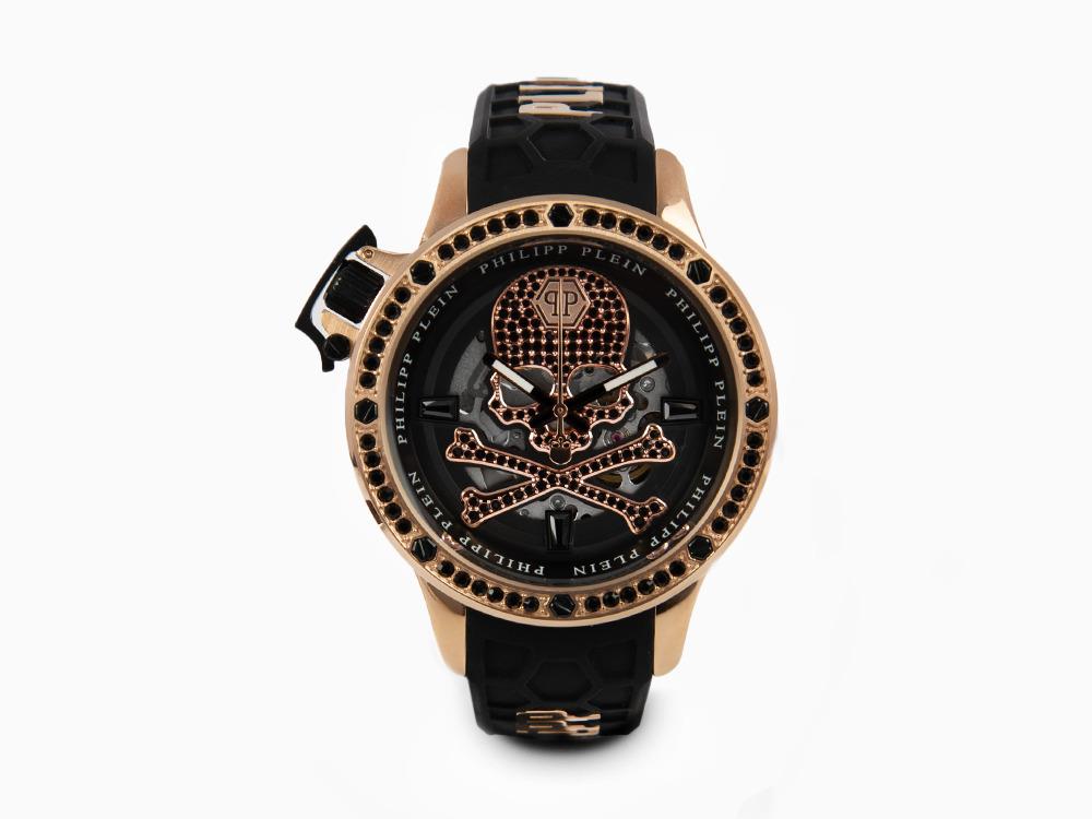 Montre Automatique Philipp Plein Rich, PVD Or, Noir, 46 mm, PWUAA0323