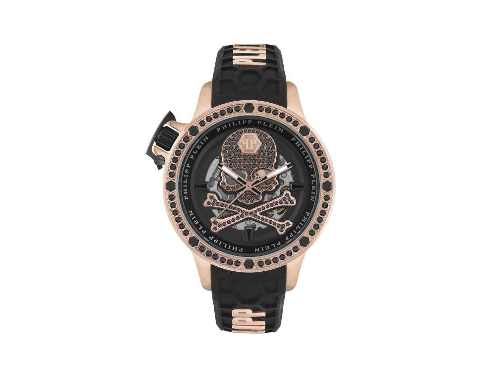 Montre Automatique Philipp Plein Rich, PVD Or, Noir, 46 mm, PWUAA0323