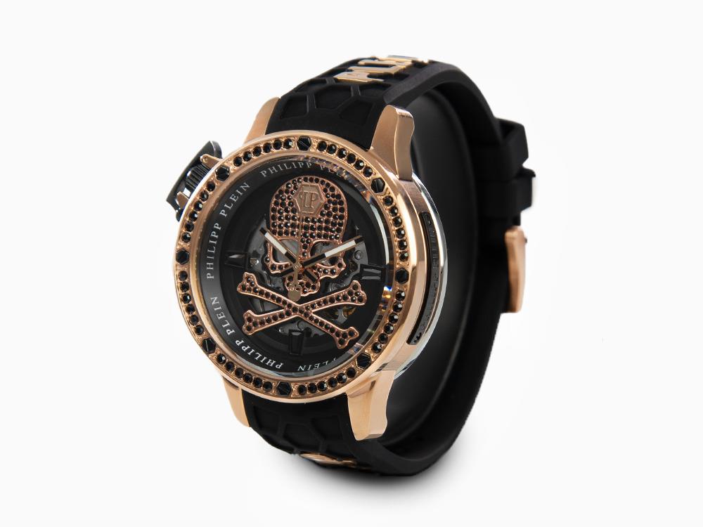 Montre Automatique Philipp Plein Rich, PVD Or, Noir, 46 mm, PWUAA0323