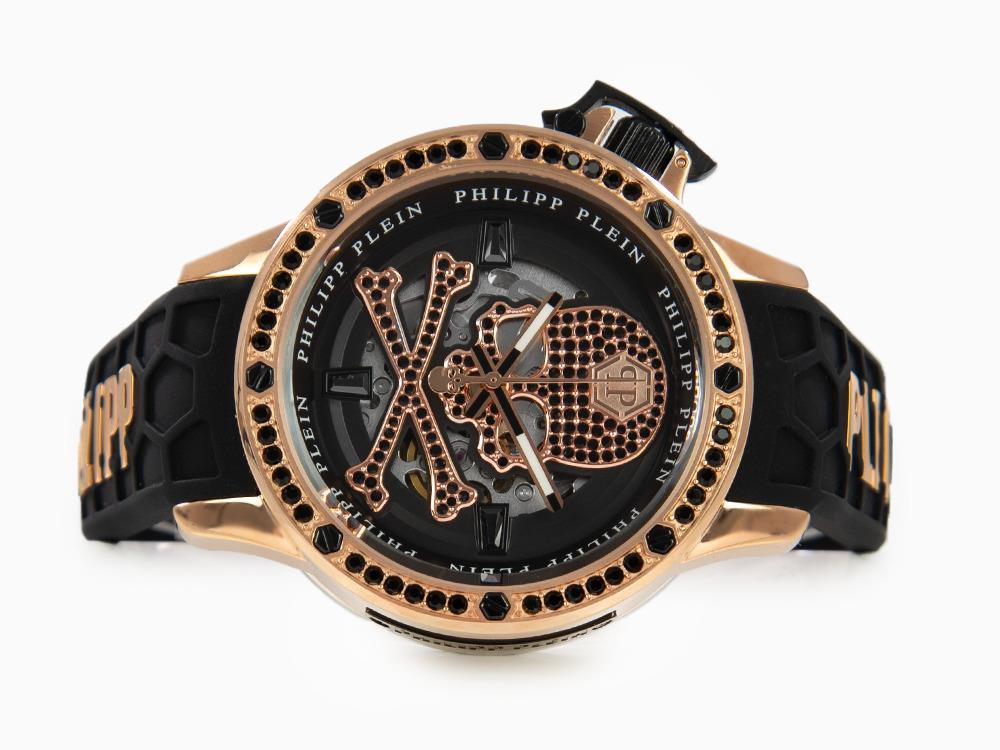 Montre Automatique Philipp Plein Rich, PVD Or, Noir, 46 mm, PWUAA0323