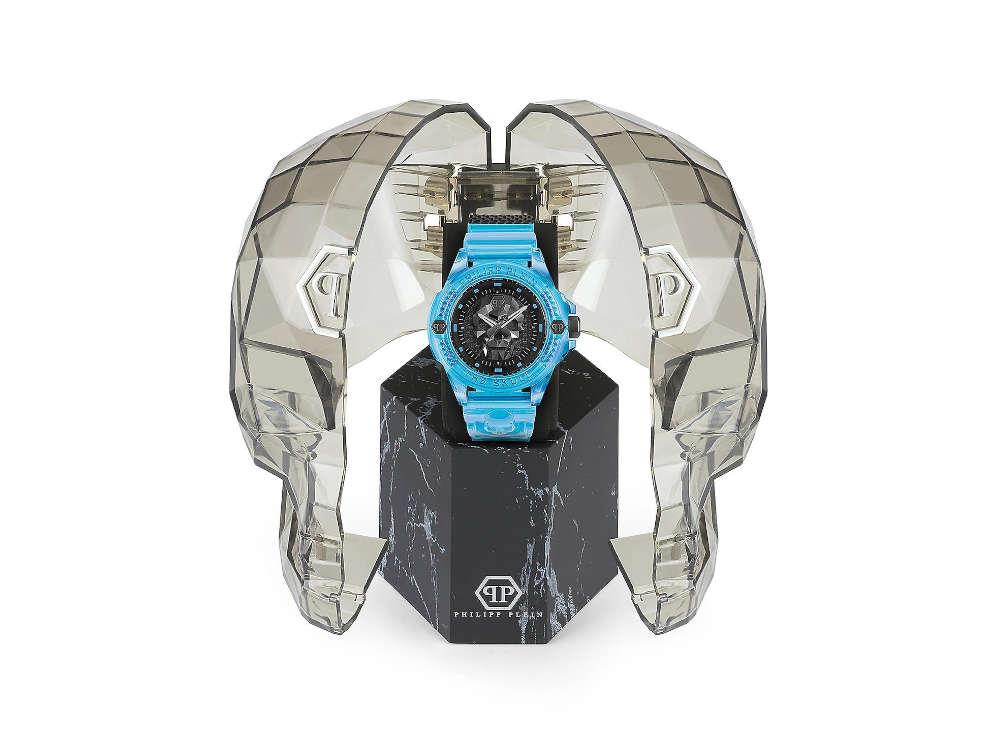 Montre à Quartz Philipp Plein The Skull Scuba Duba, PVD, Noir, 44 mm, PWWAA0724