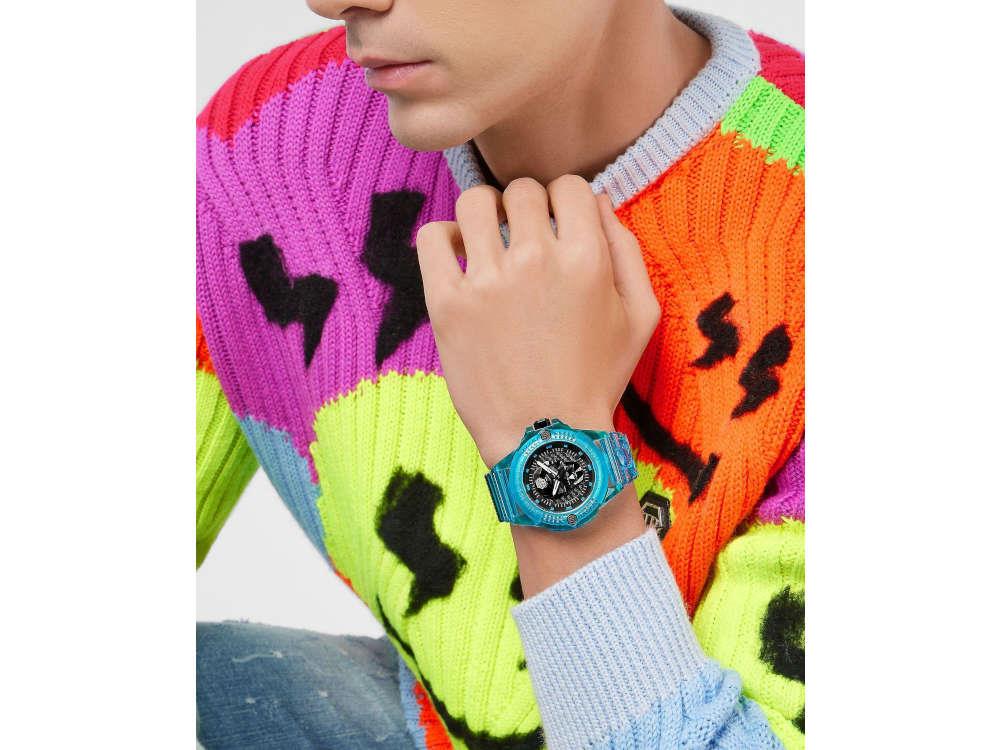 Montre à Quartz Philipp Plein The Skull Scuba Duba, PVD, Noir, 44 mm, PWWAA0724