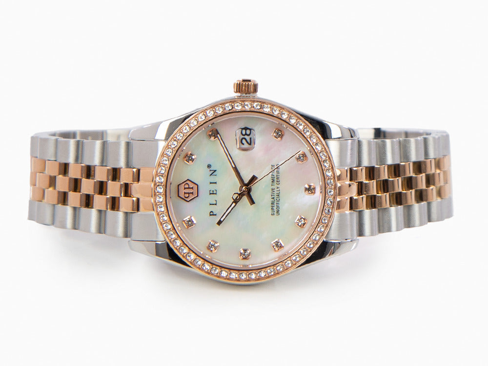 Montre à Quartz Philipp Plein Date Superlative, Or Rose, Blanc, 34 mm, PWYAA0223