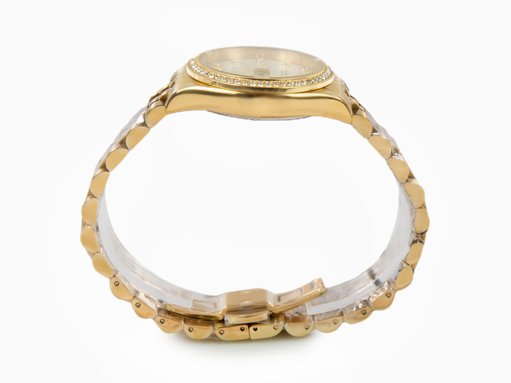 Montre à Quartz Philipp Plein Date Superlative, PVD Or, Blanc, 34 mm, PWYAA0323