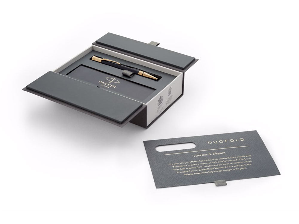 Stylo bille Parker Duofold, Resine précieuse, Attributs or, 1931386