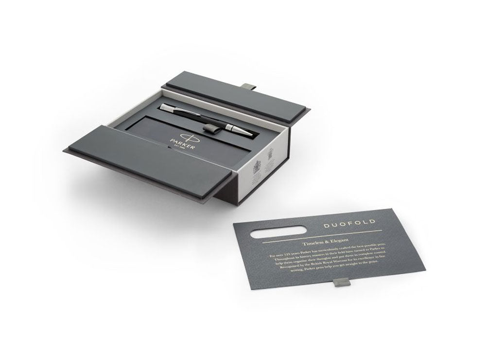 Stylo Bille Parker Duofold, Resine Précieuse, Attributs Palladium, Noir, 1931390