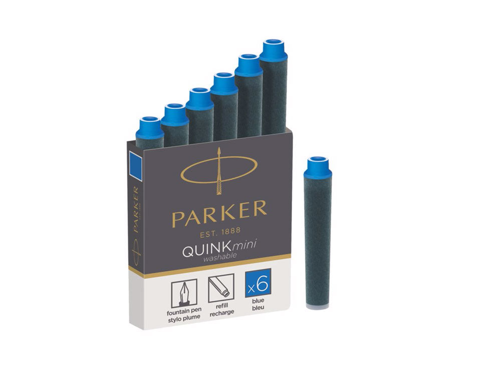 Parker Cartouches D'encre, Mini, 6 Unités, Bleu, 1950409