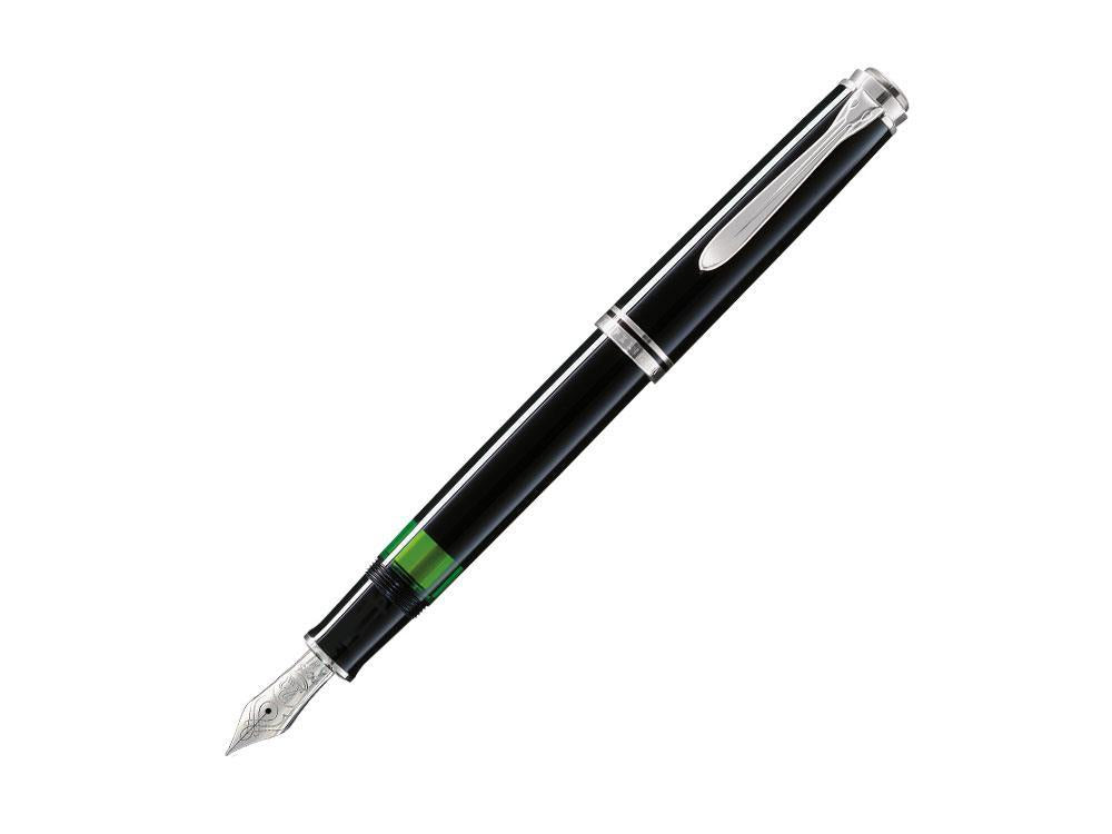 Stylo Plume Pelikan 405, Résine Noire, Attributs argent, 924423