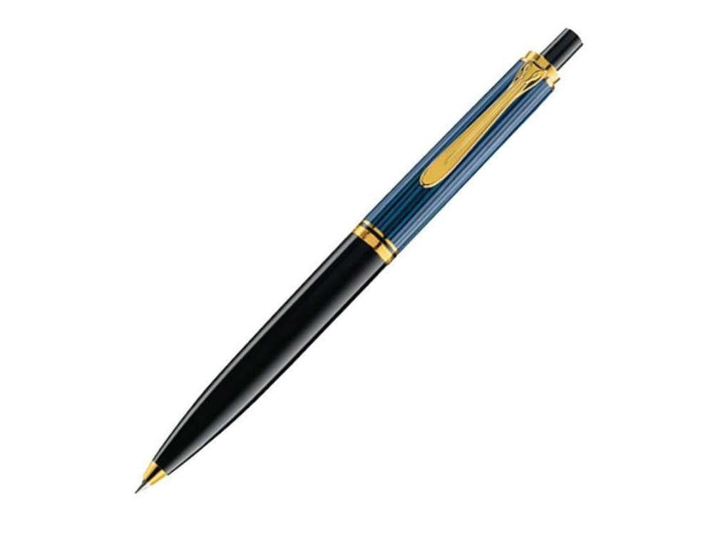 Stylo bille Pelikan K400, Noir et bleu, Attributs or, 987800