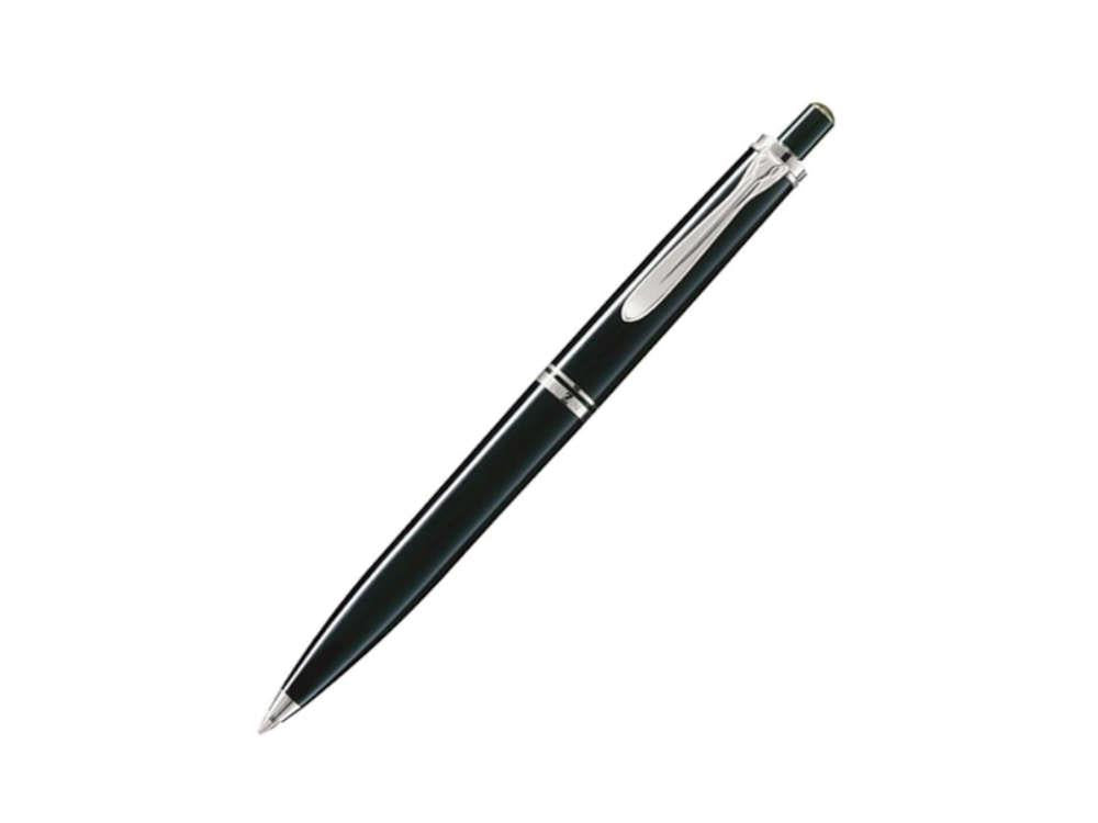 Stylo bille Pelikan K405, Résine Noire, Attributs argent, 926238