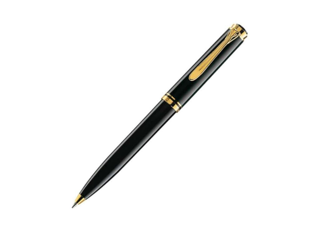 Stylo bille Pelikan K800, Résine Noire, Attributs or, 996983