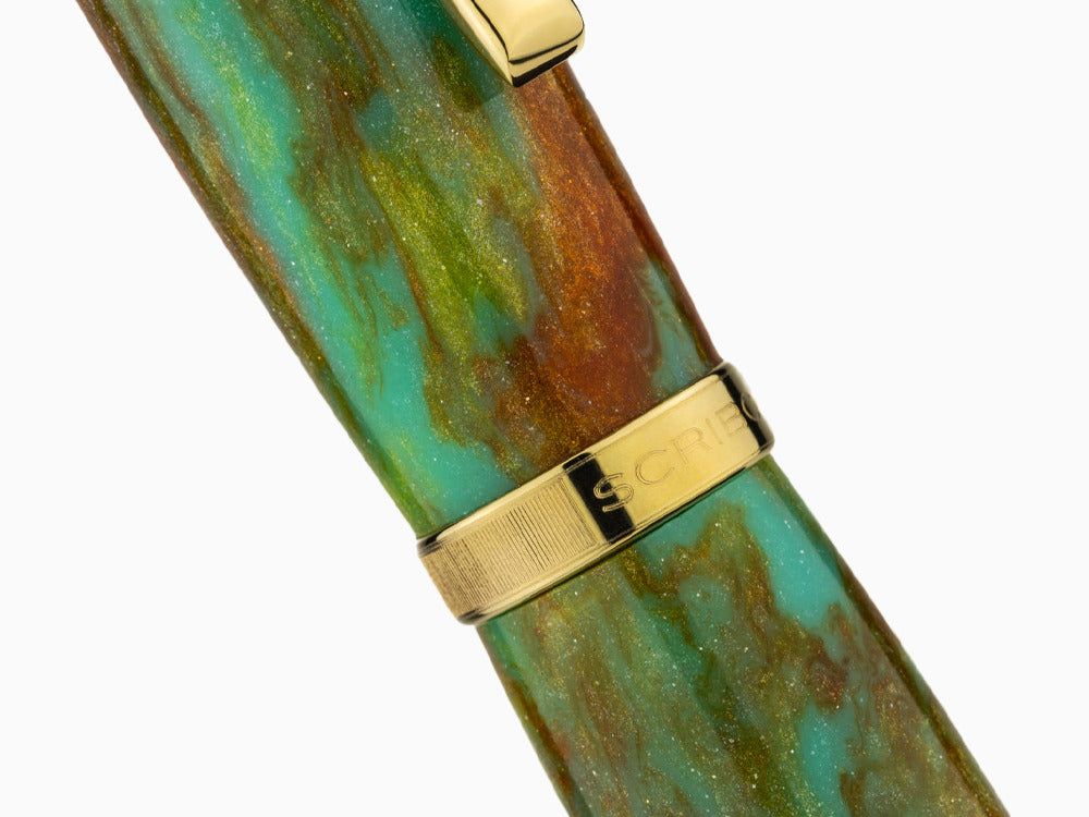 Stylo Plume Scribo La Dotta Valverde, 14K, Ed Limitée, DOTFP10YG1403