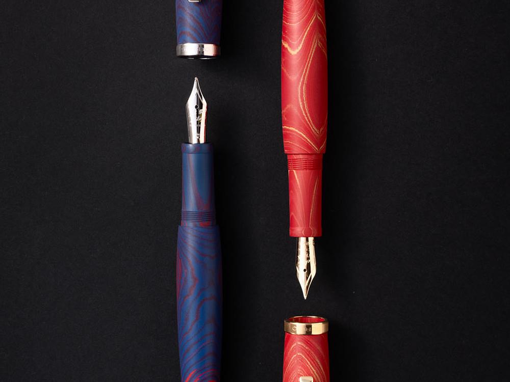 Stylo Scribo La Dotta Liber, Ebonite, Rouge, Or 18k,  DOTFP24YG1803