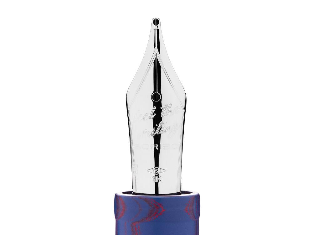 Stylo Plume Scribo La Dotta Paradisus, 14K, Bleu, DOTFP25PL1403