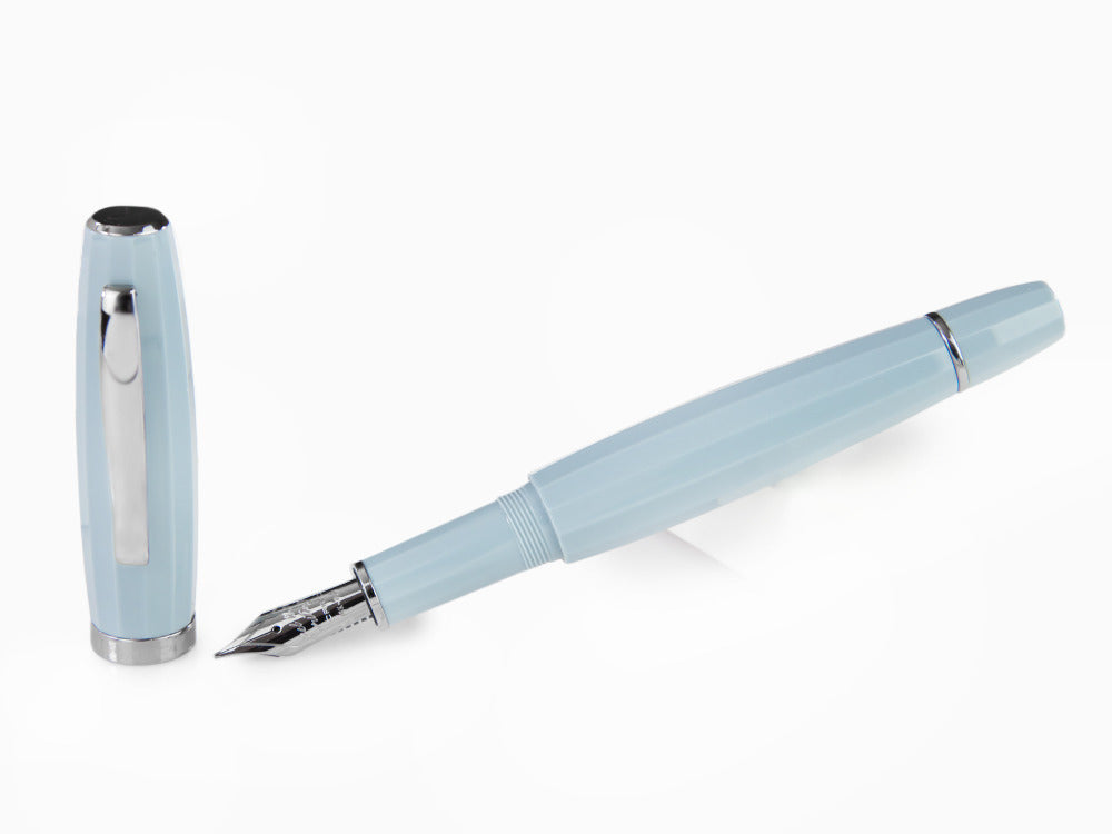 Stylo Plume Scribo Feel, Résine Bleue, Ruthénium, FEEFP03RT1803