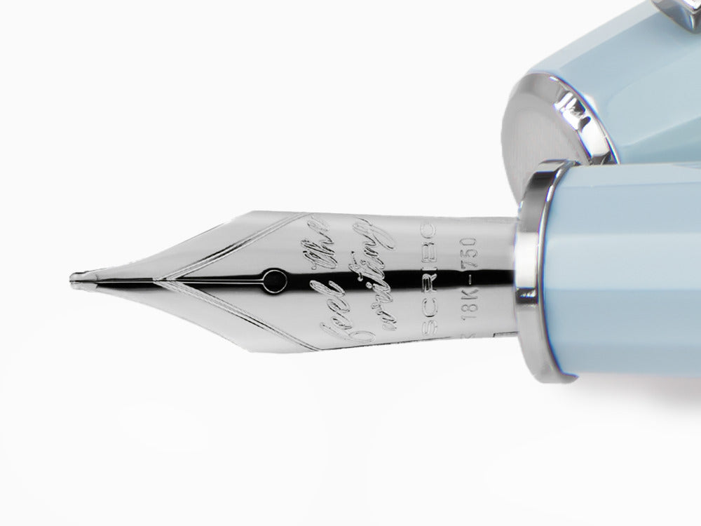 Stylo Plume Scribo Feel, Résine Bleue, Ruthénium, FEEFP03RT1803