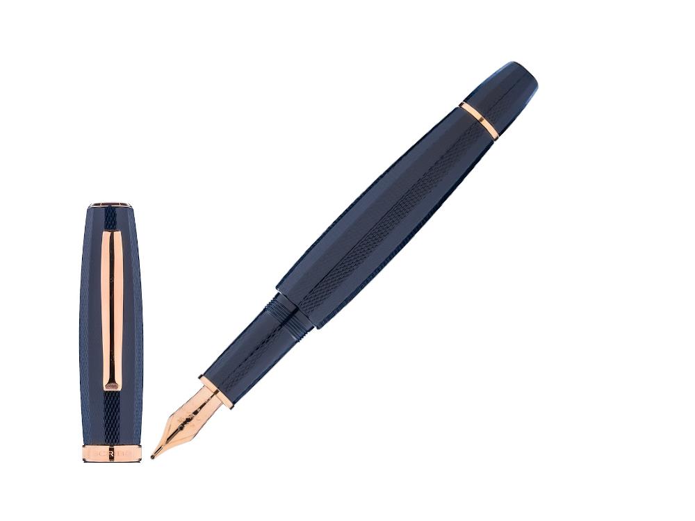 Stylo Plume Scribo Feel Dandy Notturno,  Or Rose 18k, FEEFP42RG1803