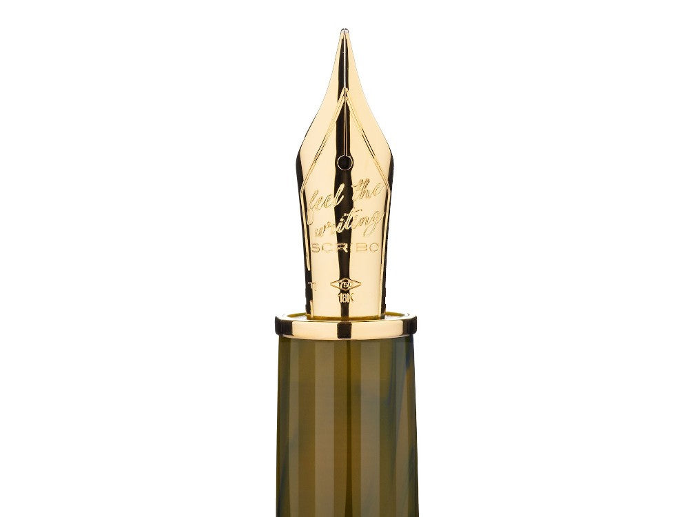 Stylo Plume Scribo Feel Laguna Or 18k, Edition Limitée, FEEFP45YG1803