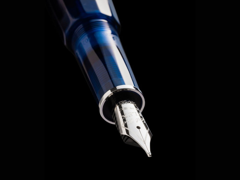 Stylo Plume Scribo Feel Blu Sospeso 14K, Edition Limitée, FEEFP46PL1403