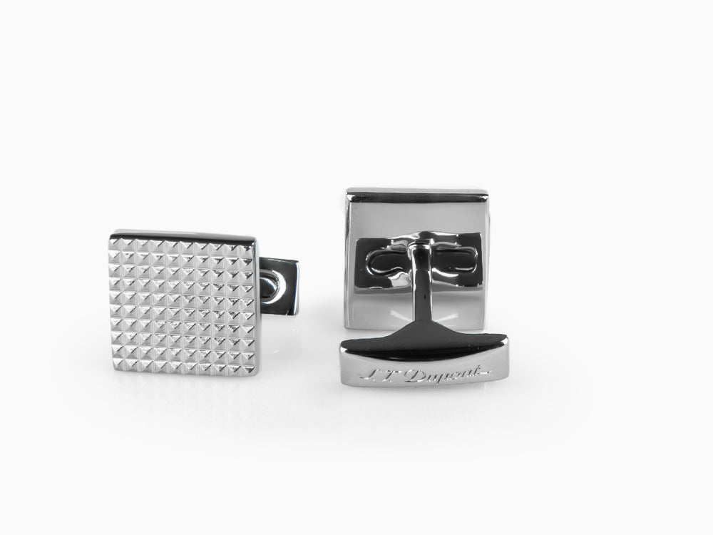 Boutons de Manchette S.T. Dupont Square Diamond Head, Poli, Argent, 005568