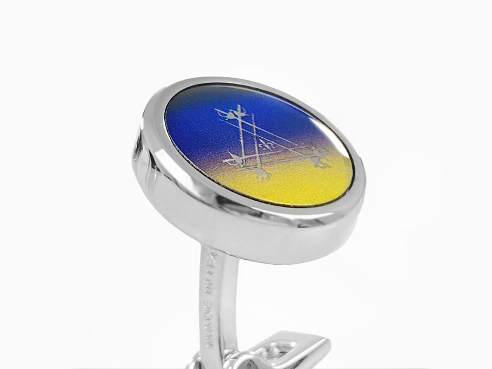 Boutons de Manchette S.T. Dupont Montecristo La Nuit, Laque, Laque, Bleu, 005715