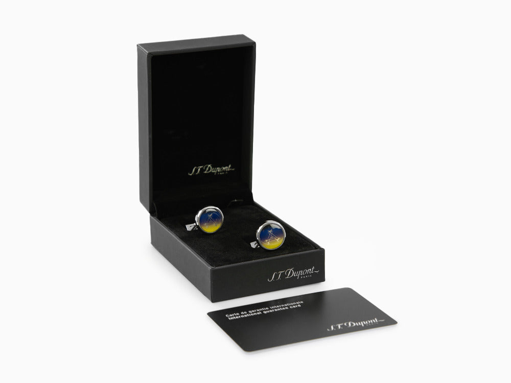 Boutons de Manchette S.T. Dupont Montecristo La Nuit, Laque, Laque, Bleu, 005715