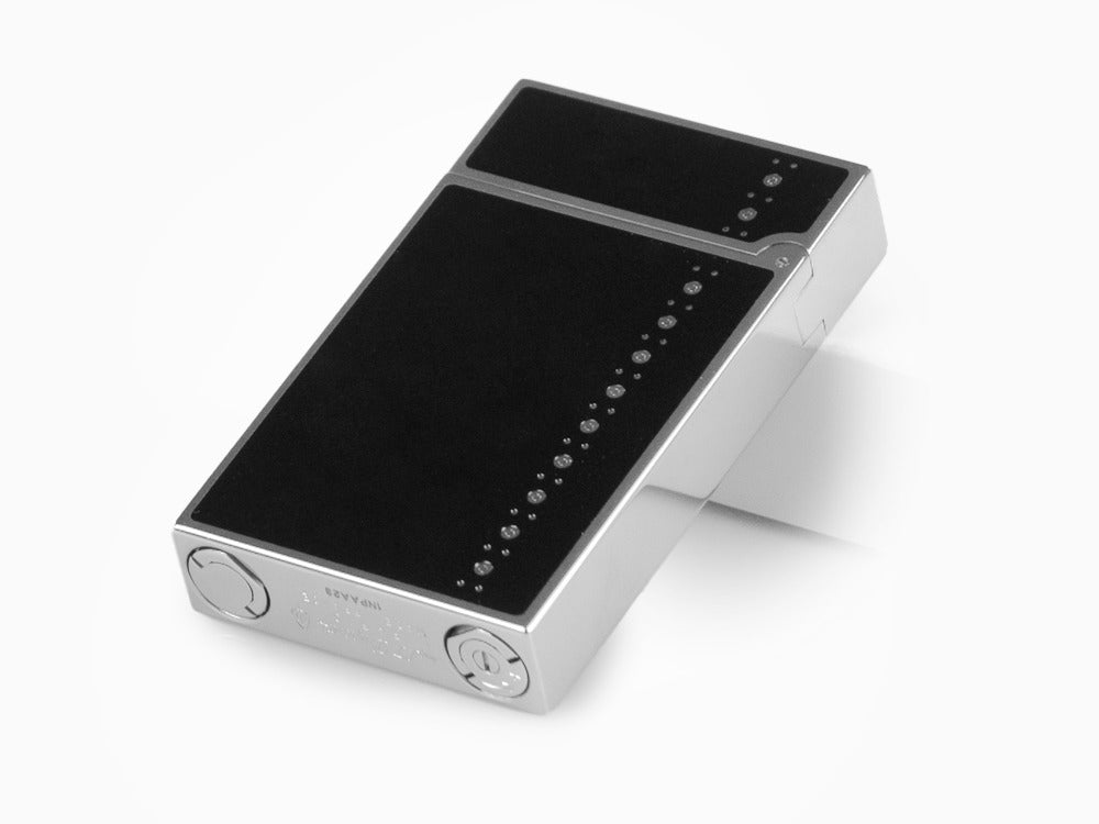 Briquet S.T. Dupont Ligne 2 Derby, Laque, Attributs Palladium, Noir, 016434