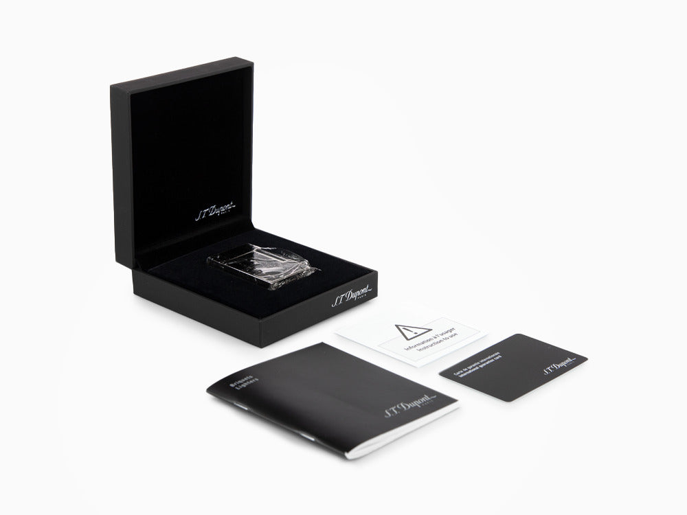 Briquet S.T. Dupont Ligne 2 Derby, Laque, Attributs Palladium, Noir, 016434