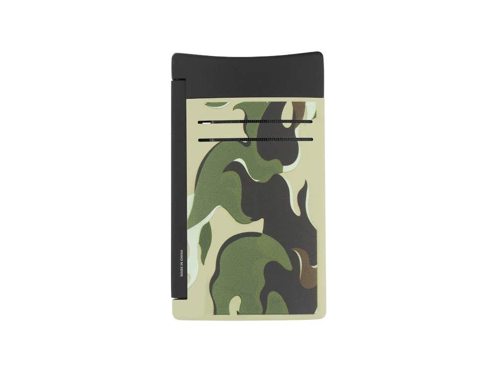 Briquet S.T. Dupont Camo Maxijet, Métal, PVD, Vert, Édition Limitée, 020150