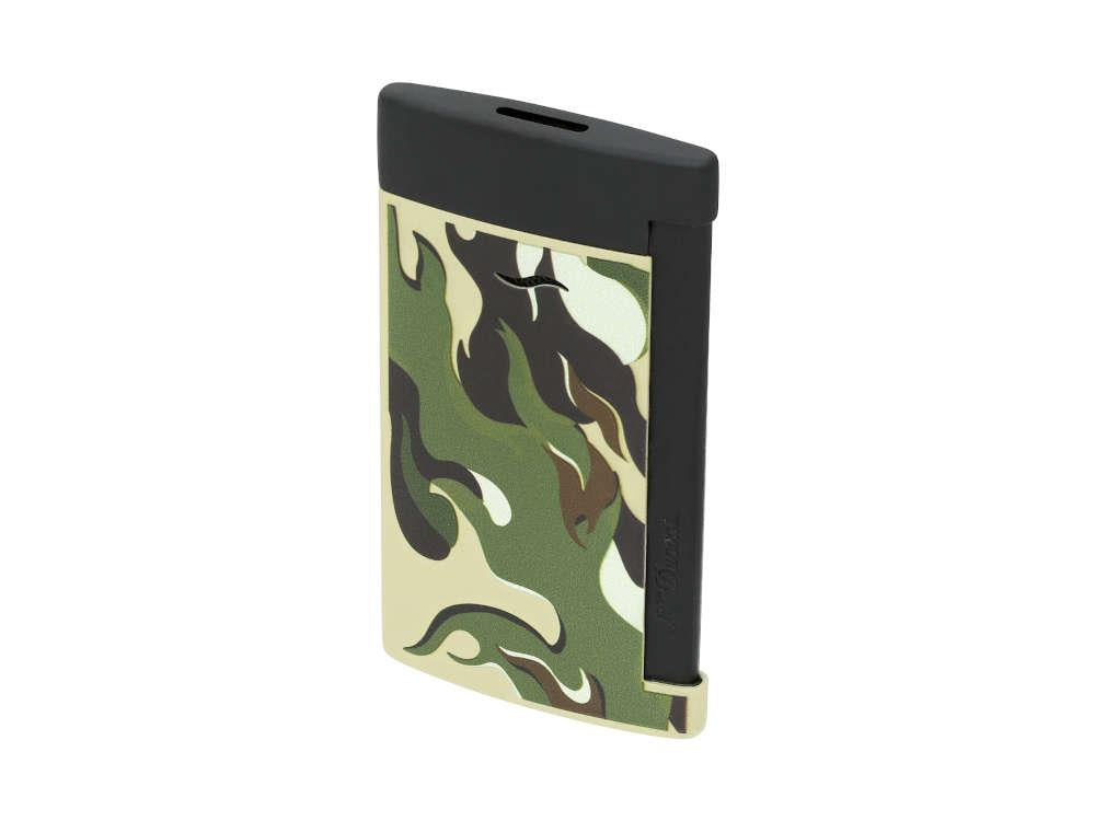 Briquet S.T. Dupont Camo Slim 7, Métal, PVD, Vert, Édition Limitée, 027750G