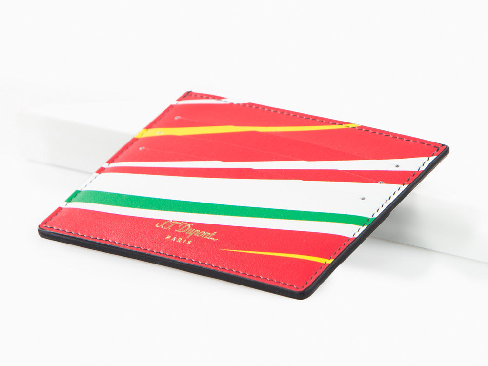 Porte-cartes S.T. Dupont 24H Du Mans, Cuir, Rouge, 6 Cartes de crédit, 161311