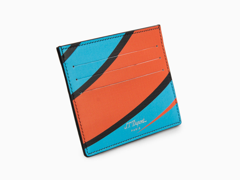 Porte-cartes S.T. Dupont 24H Du Mans, Cuir, Bleu, 6 Cartes de crédit, 161411