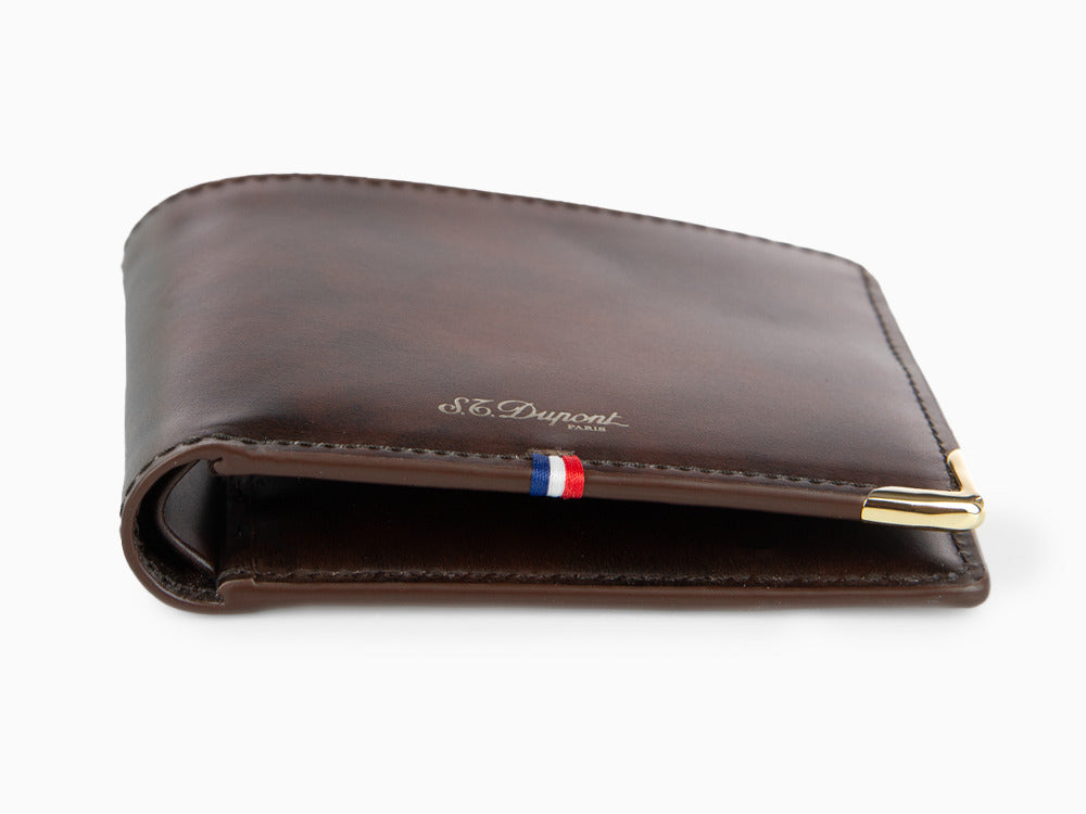 Portefeuille S.T. Dupont Atelier Cloudy, Marron, Cuir, 6 Cartes, 190453