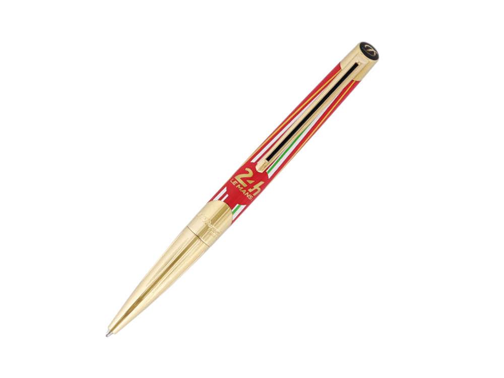 Stylo bille S.T. Dupont 24H Du Mans Défi, Palladium, Plaqué or, Rouge, 405007