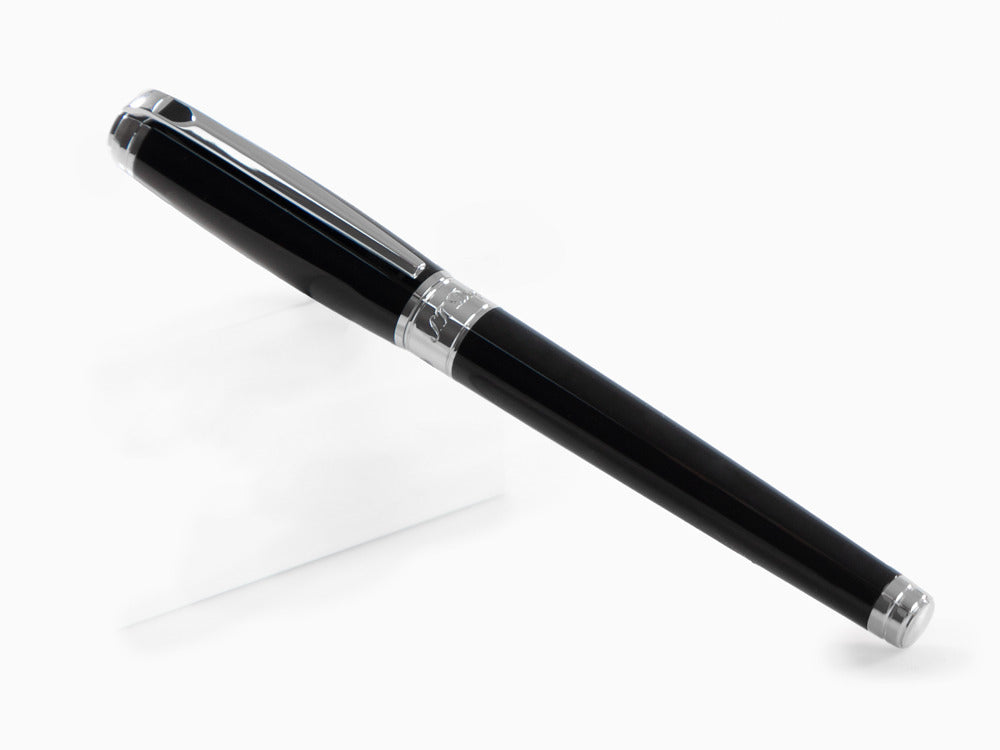 Stylo Plume S.T. Dupont New Line D Large, Laque, Noir, Palladium
