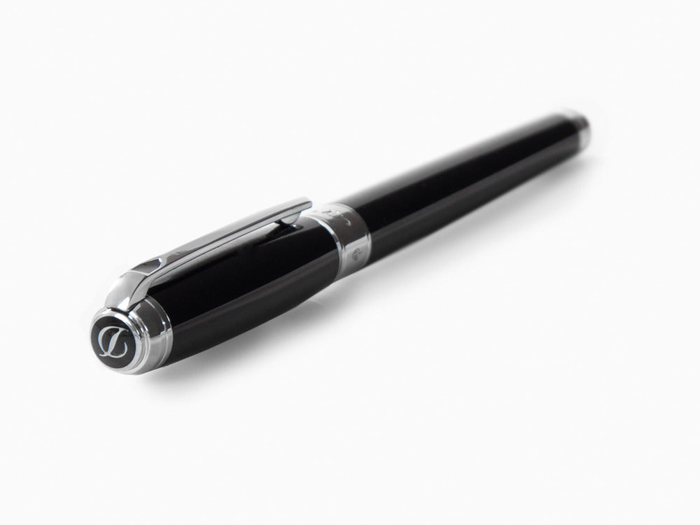 Stylo Plume S.T. Dupont New Line D Large, Laque, Noir, Palladium