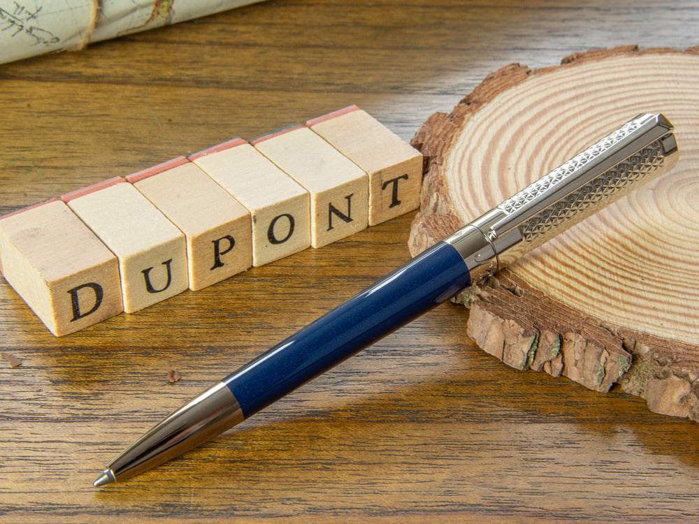 Stylo bille S.T. Dupont Liberté Fire Head, Laque, Palladium, Bleu, 465017