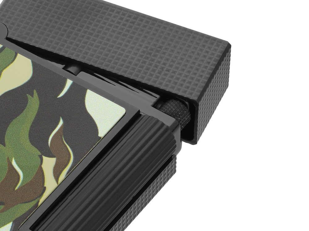 Briquet S.T. Dupont Camo Ligne 2, Métal, Vert, Édition Limitée, C16050