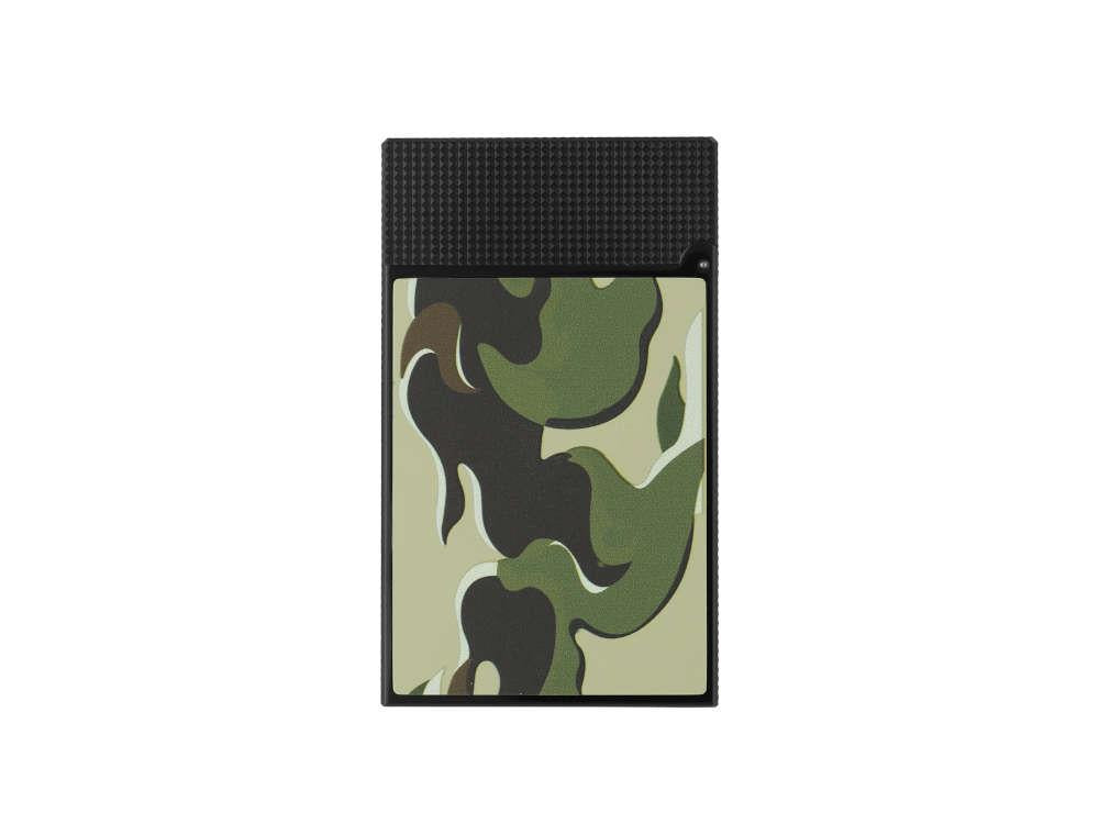 Briquet S.T. Dupont Camo Ligne 2, Métal, Vert, Édition Limitée, C16050