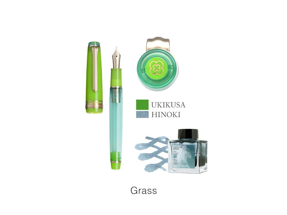 Stylo Plume Sailor PG Slim Manyo II Grass, Édition spéciale, 10-2558-360