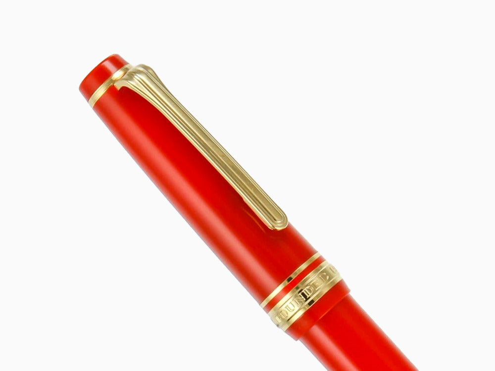 Stylo Plume Sailor Professional Gear Slim Gold, Or, Rouge, 11-1221-430