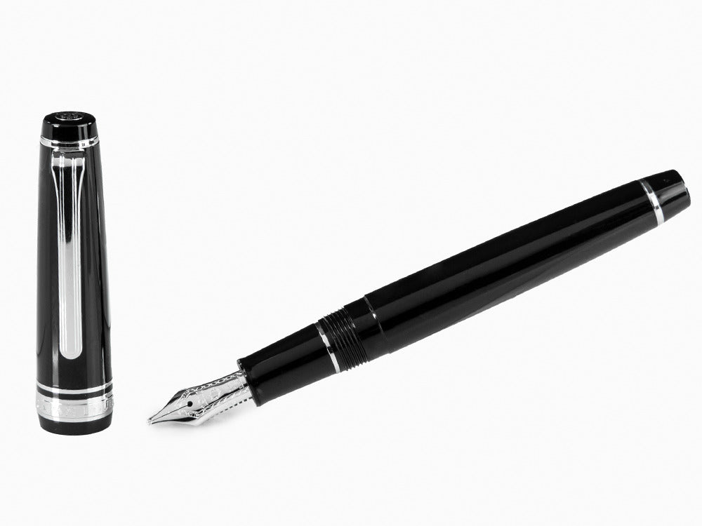 Stylo Plume Sailor Professional Gear Slim Silver, Noir, Rhodium