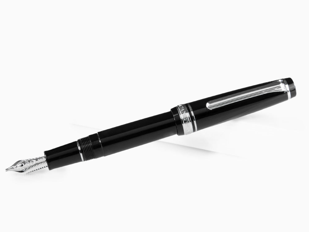 Stylo Plume Sailor Professional Gear Slim Silver, Noir, Rhodium