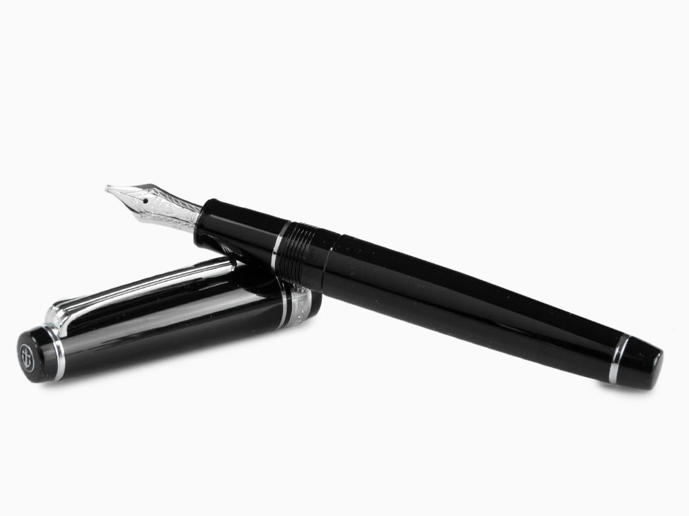 Stylo Plume Sailor Professional Gear Slim Silver, Noir, Rhodium