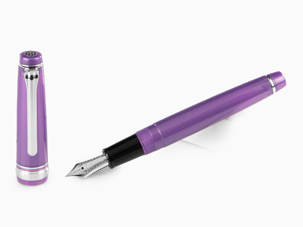 Stylo Plume Sailor Professional Gear Slim Silver, Metallic Violet