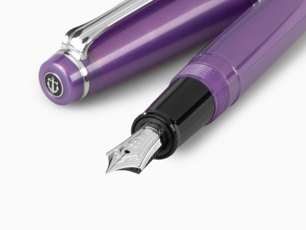 Stylo Plume Sailor Professional Gear Slim Silver, Metallic Violet