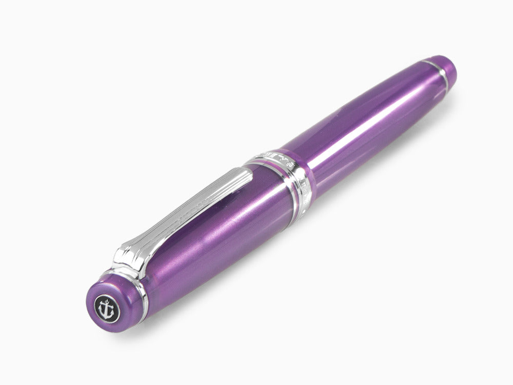 Stylo Plume Sailor Professional Gear Slim Silver, Metallic Violet