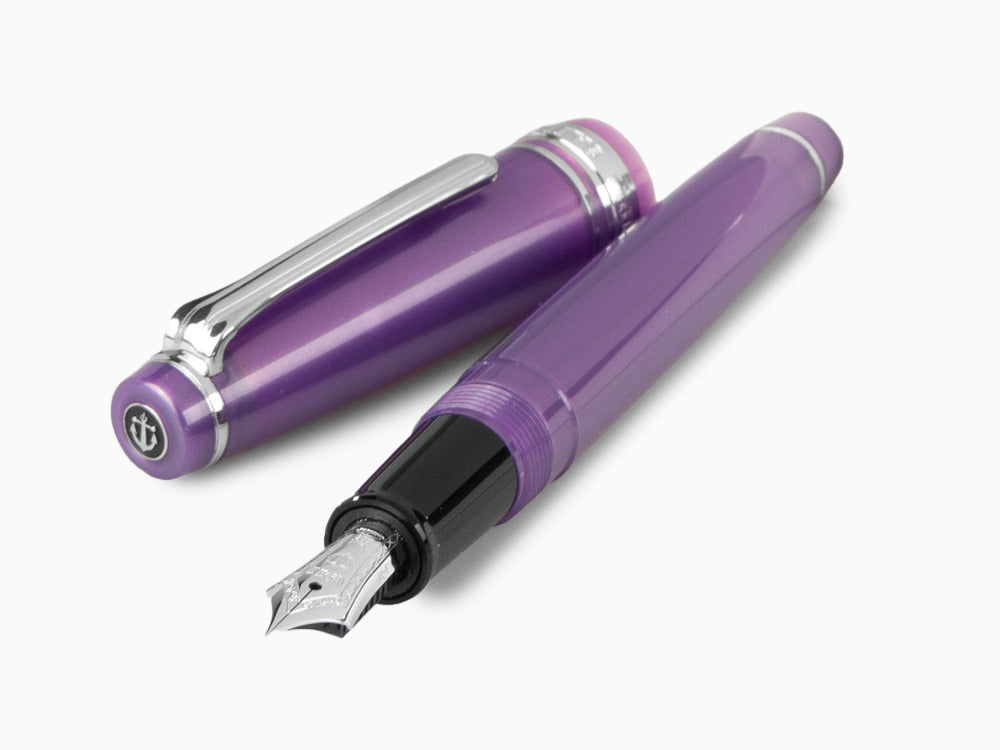 Stylo Plume Sailor Professional Gear Slim Silver, Metallic Violet