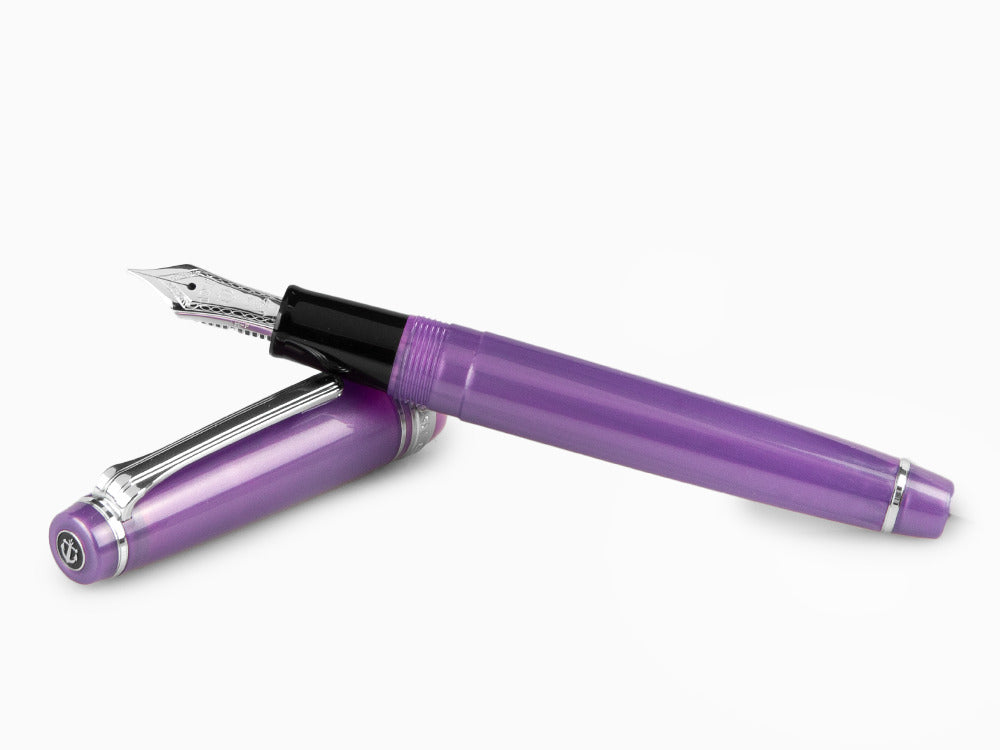 Stylo Plume Sailor Professional Gear Slim Silver, Metallic Violet