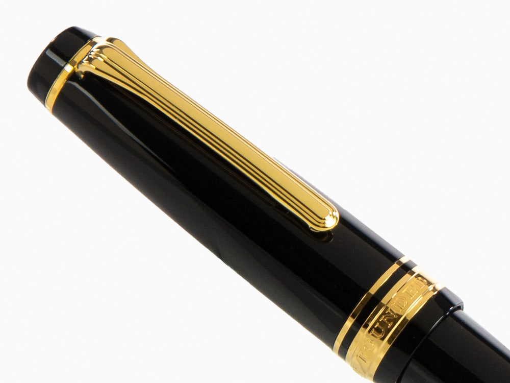 Stylo bille Sailor Professional Gear Gold, Noir, Attributs or 24k, 16-1036-620